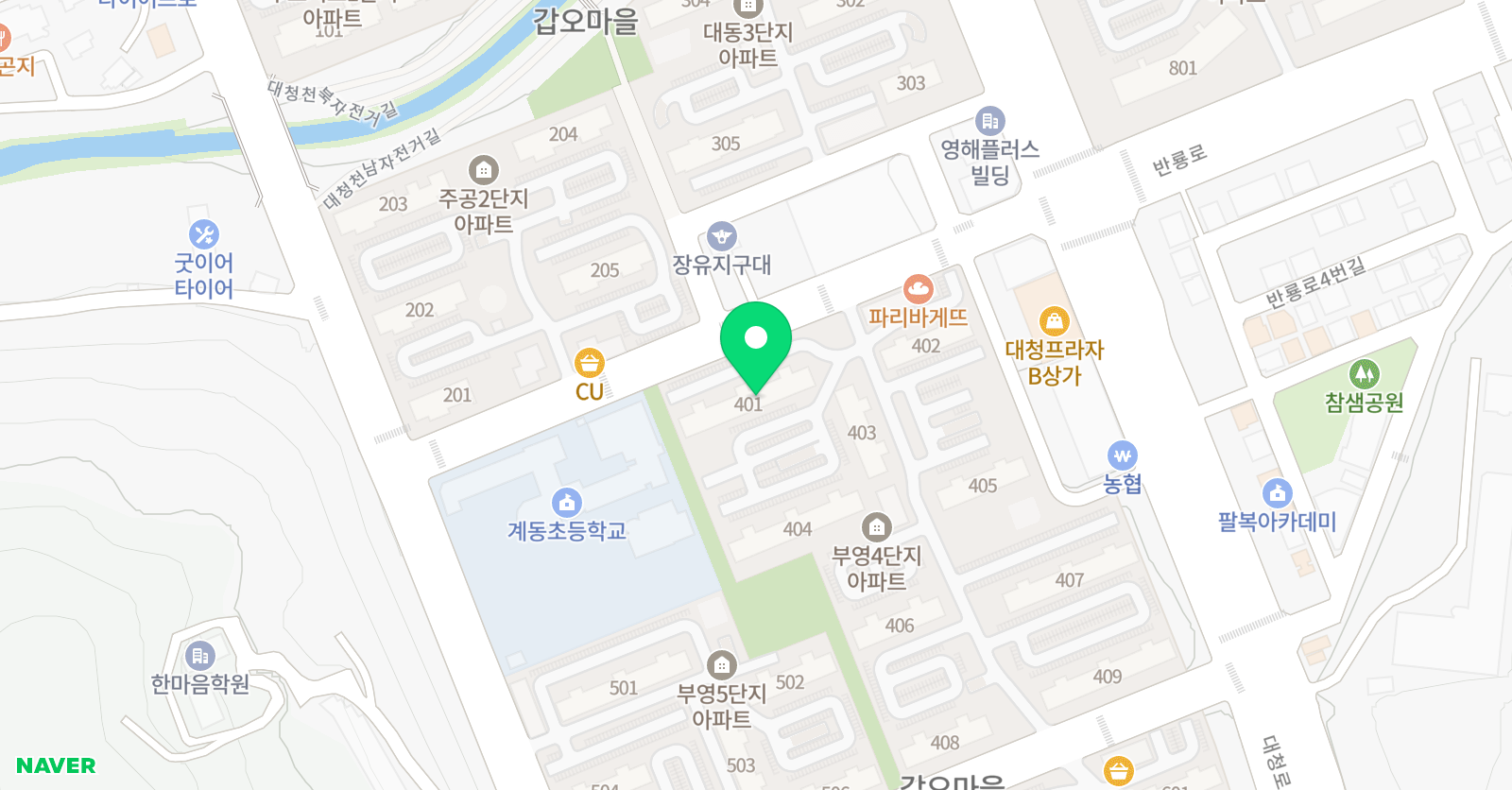 아소비 장유대청부영4단지점 위치