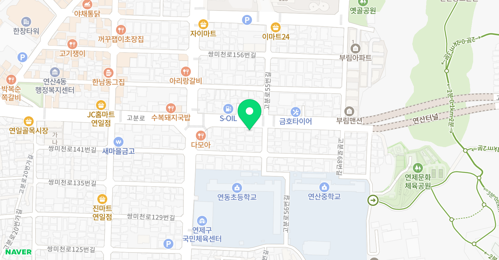 리드앤톡스마트해법수학 연제연산1센터 위치