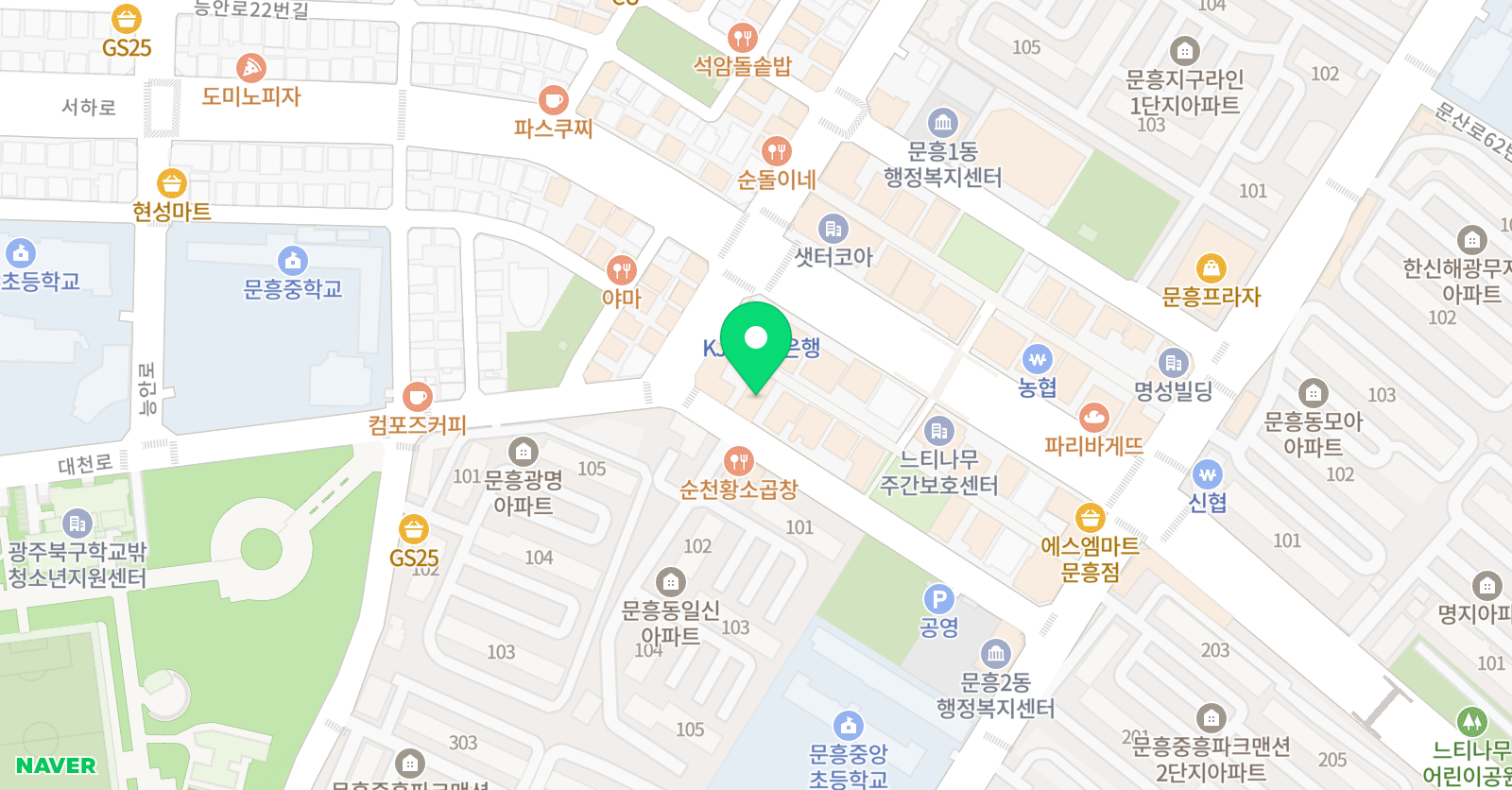 MTA 민족태권도 문흥점 위치