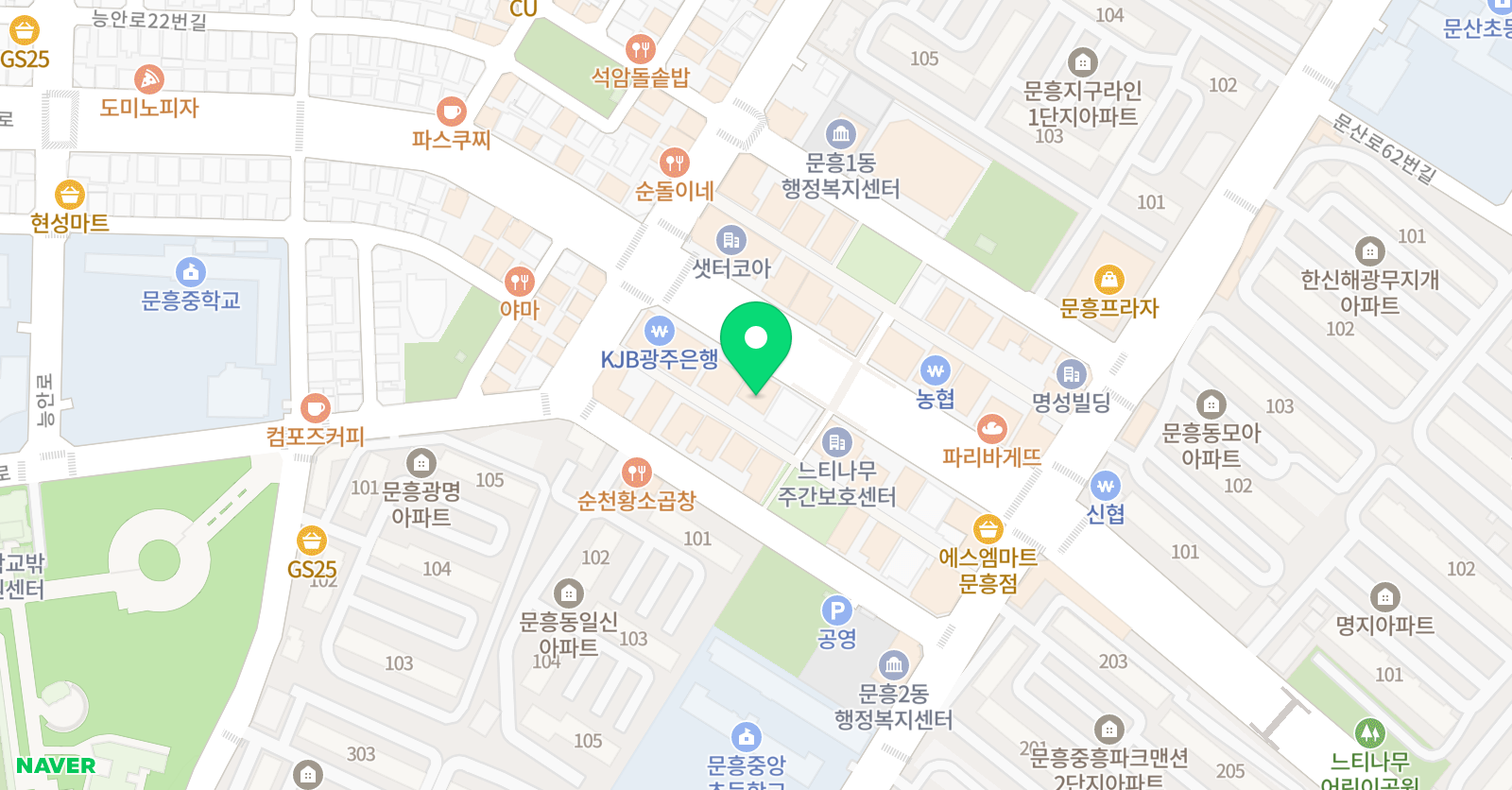 한수위 영어수학학원 문흥교육원 위치