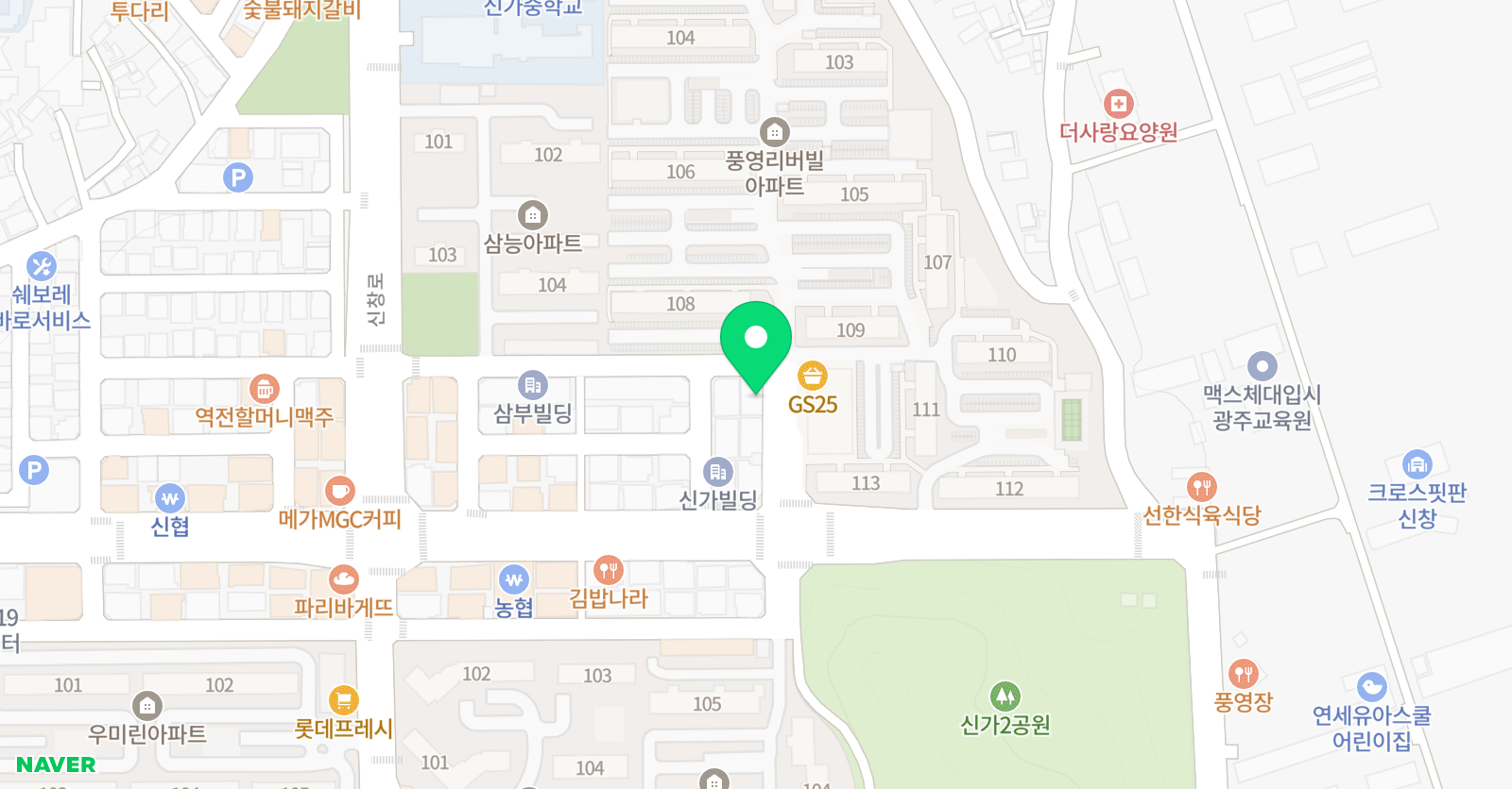 조선대 올바른i 태권스쿨 위치