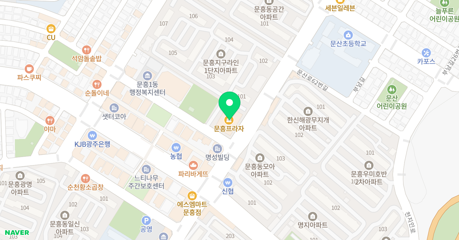 로제타스톤 영어학원 문흥점 위치