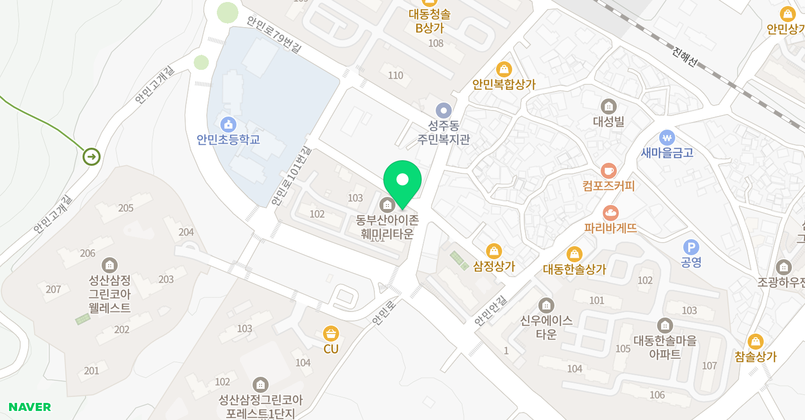 등정 수학전문학원 위치