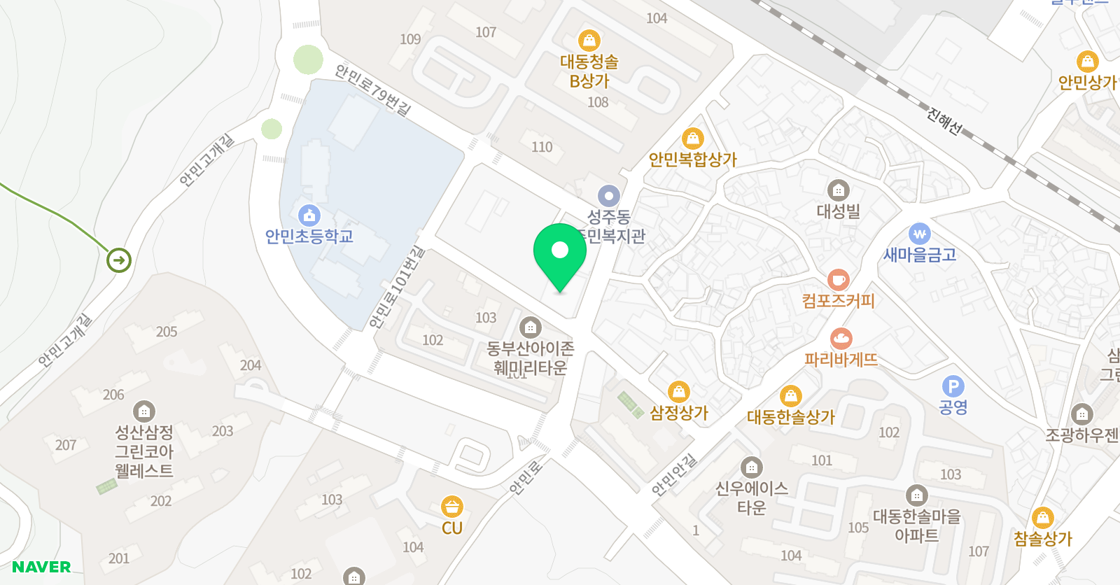 쎈 수학러닝센터 안민드림 학원 위치
