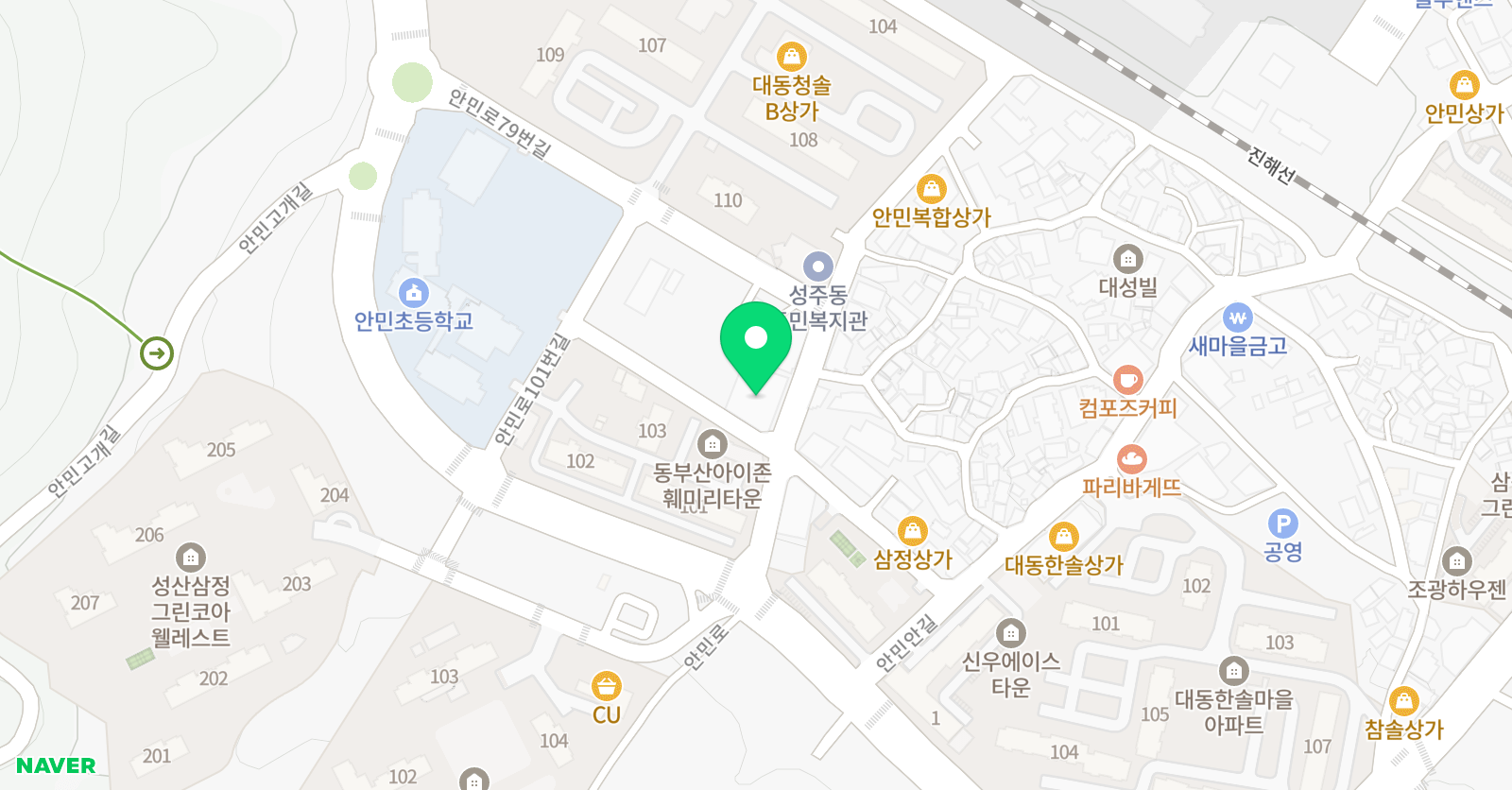 프렌잉글리시안민드림 학원 위치
