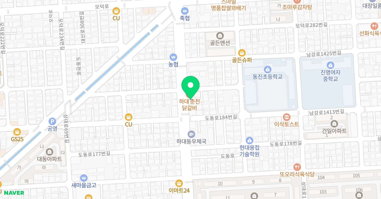 장학 수학전문학원 위치
