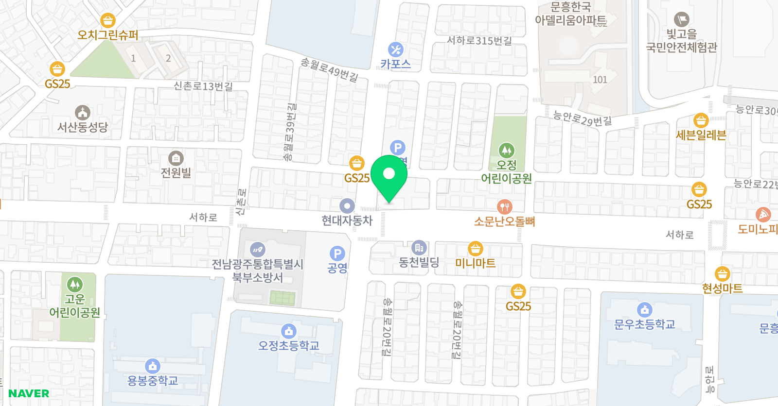 탑노트 실용음악학원 위치