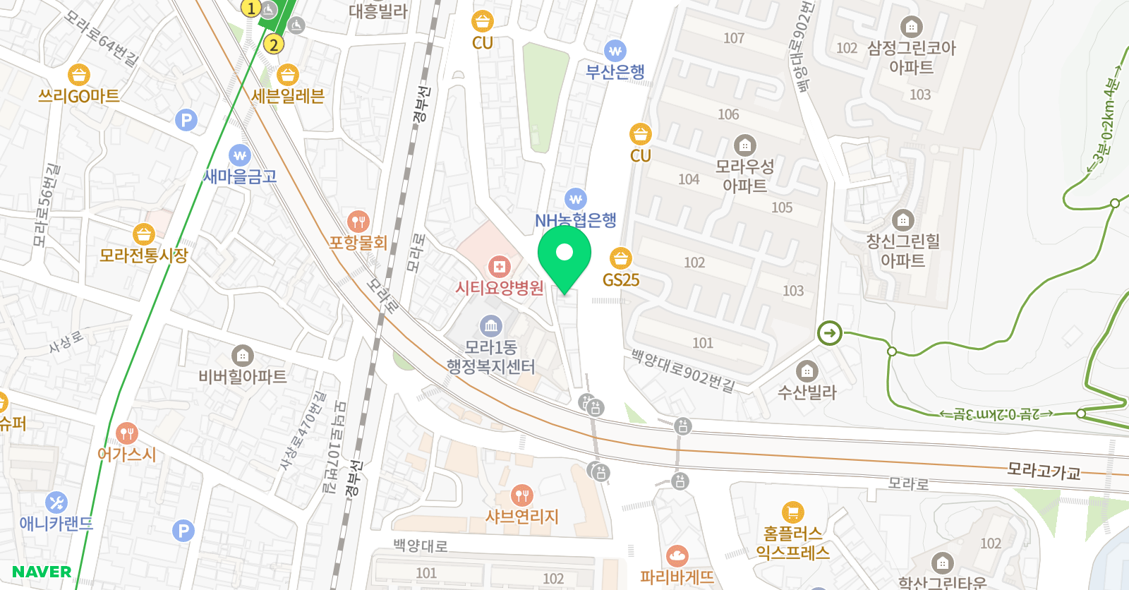 대한검도회 모라검도관 위치