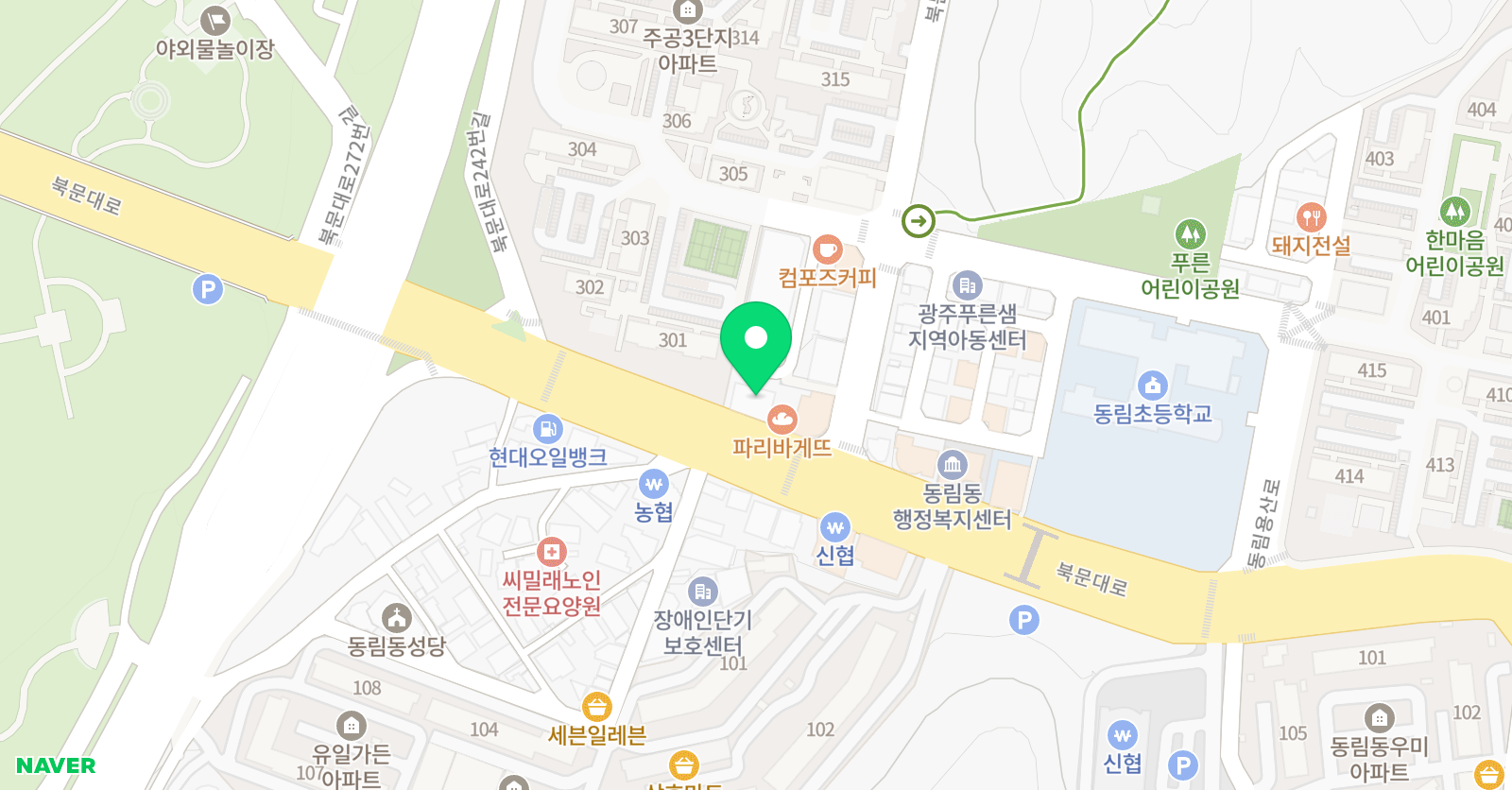 안남규 태권도 MUTA 동림푸른마을점 위치