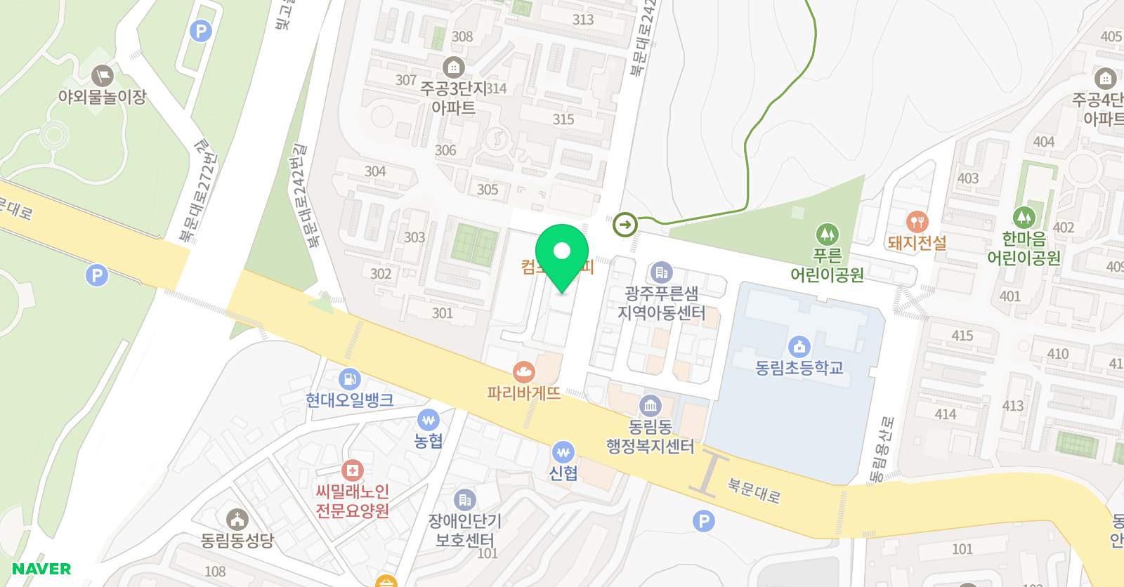 푸르넷 공부방 동림점 위치