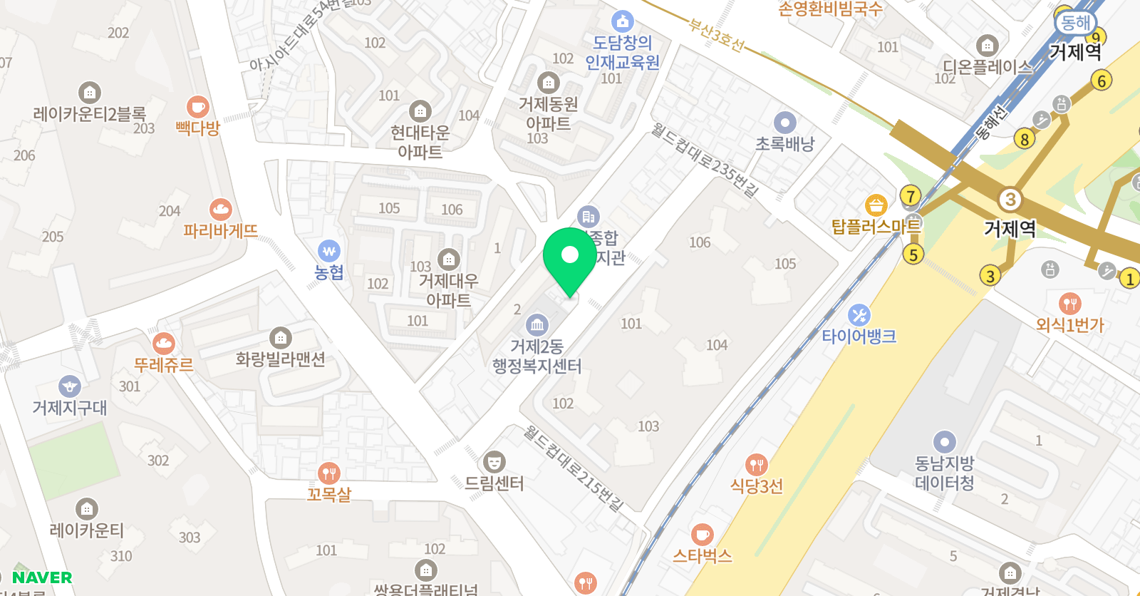 비욘드잉글리쉬 우주아시아드대로 캠퍼스학원 위치