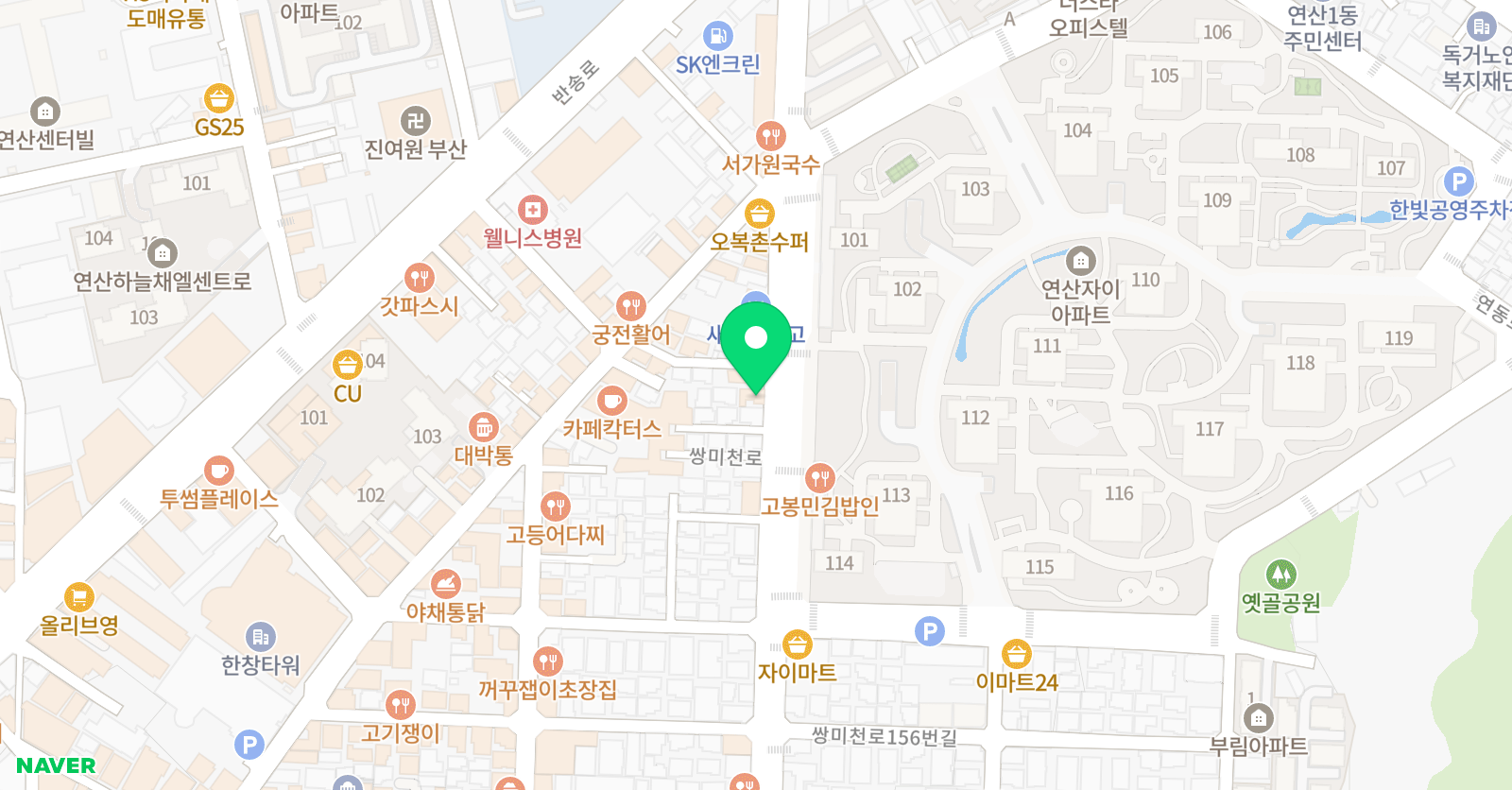 코어 영어수학전문학원 위치