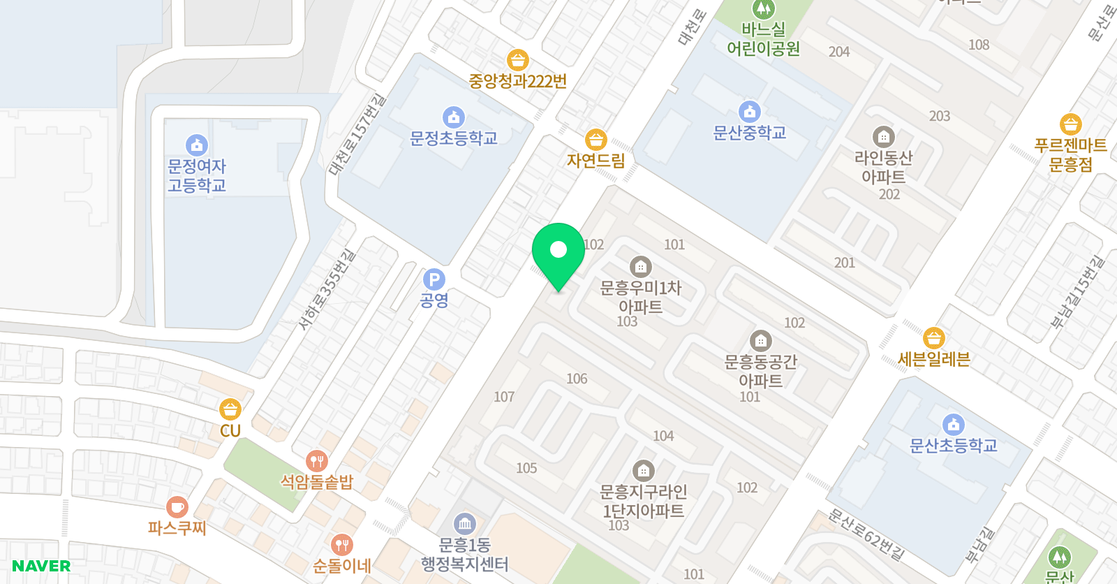 이레 영수학원 위치