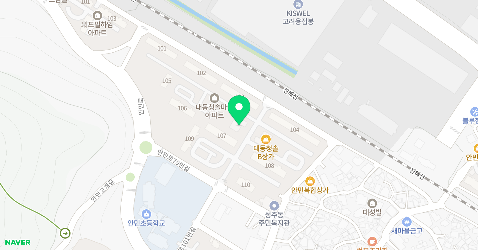 안민동 리스트음악교습소 위치