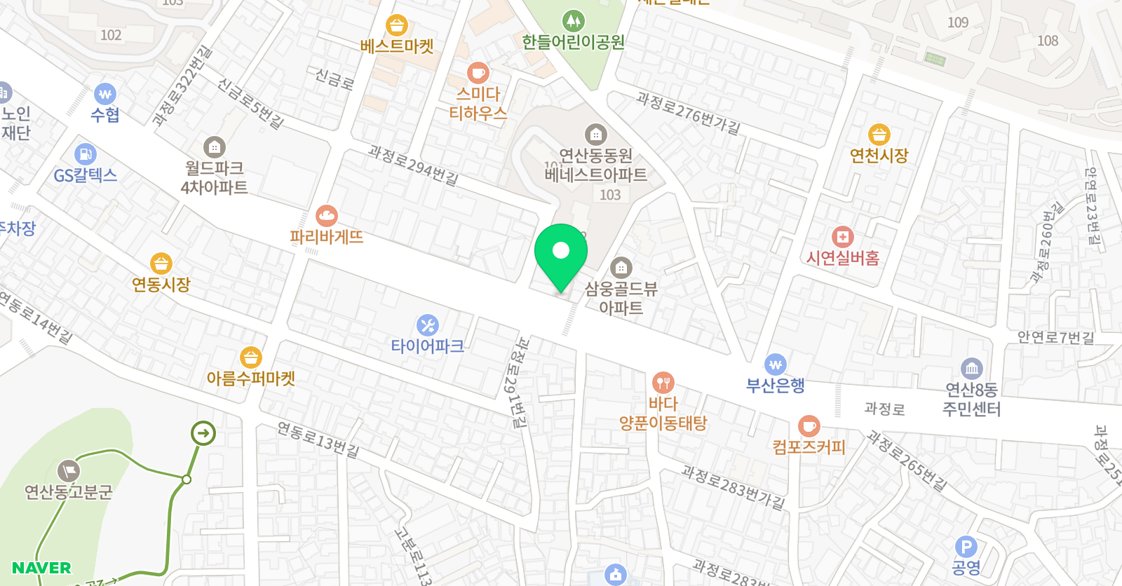 VSI 뮤직테크놀로지 부산본점 위치