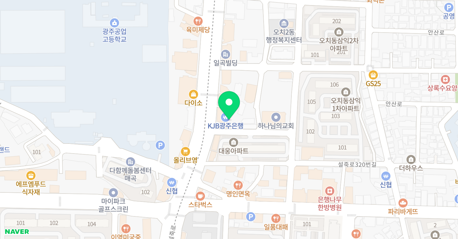 그린섬 미술학원 광주북구캠퍼스 위치