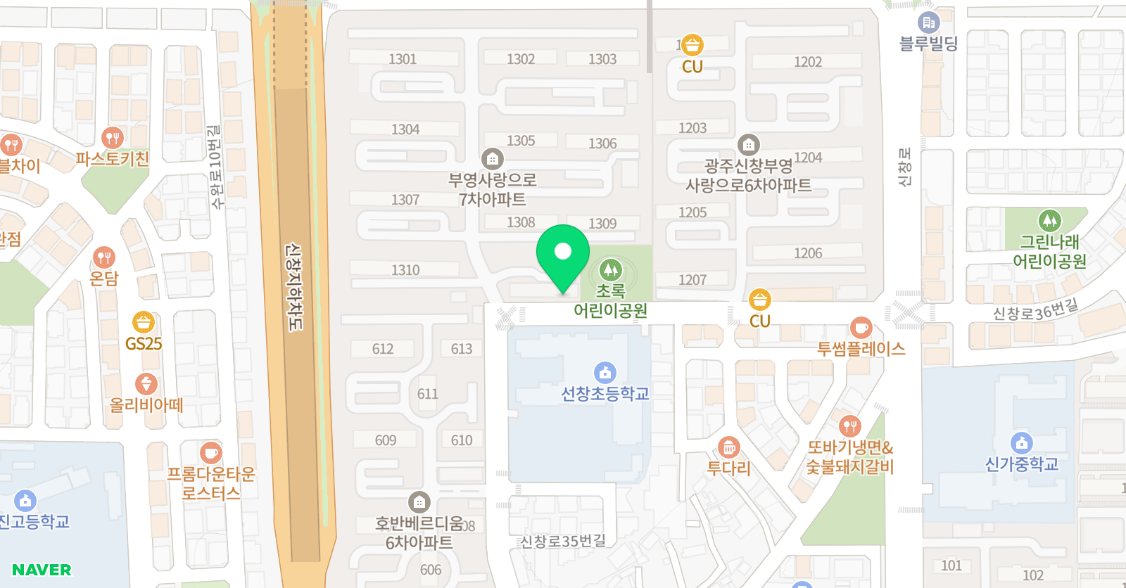 희망찬 태권도 위치