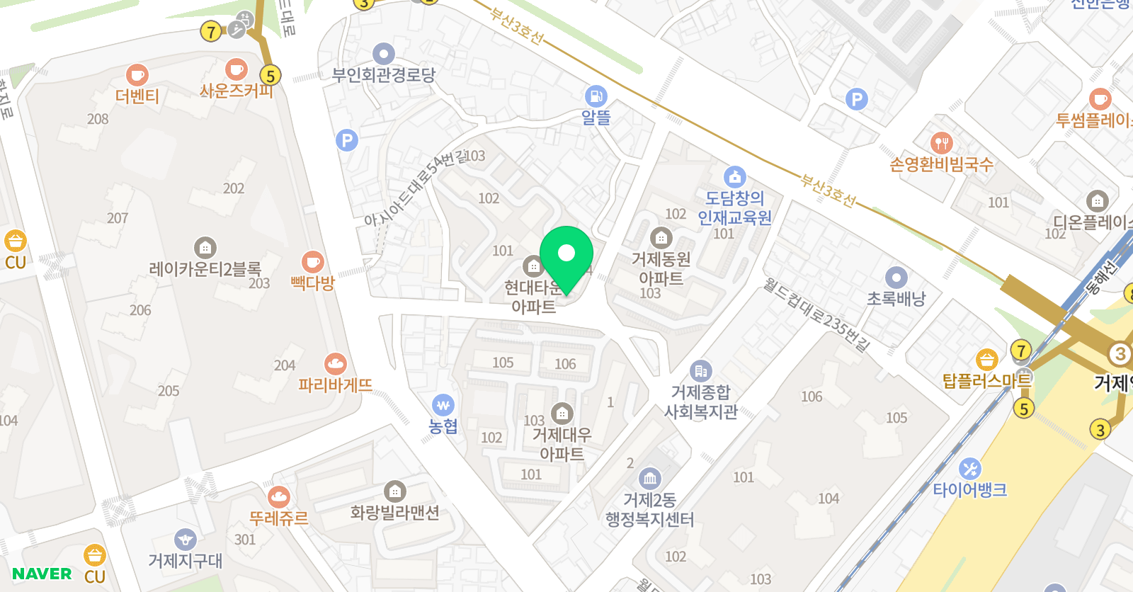 거제바움 음악학원 위치