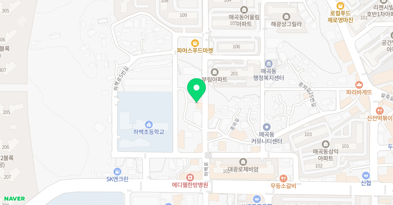 한우리 독서토론논술 광주매곡독서교실 위치
