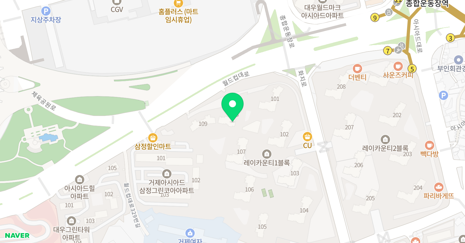 글답&공필왕 레이카운티점 위치