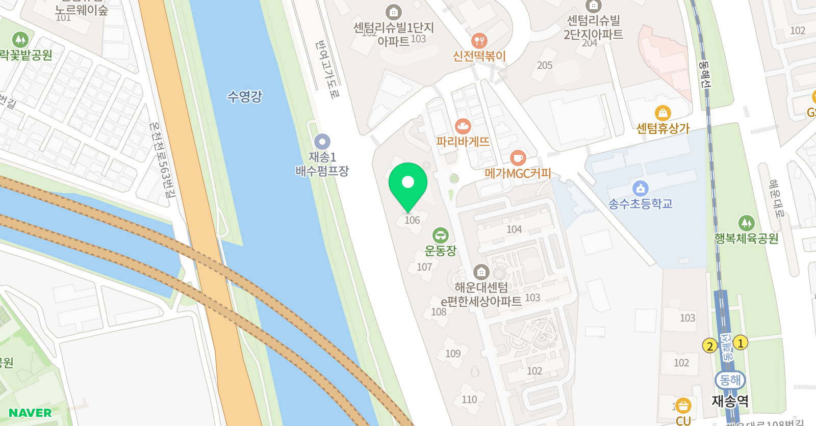 아트앤하트 미술학원 해운대 센텀 e편한세상교육원 위치