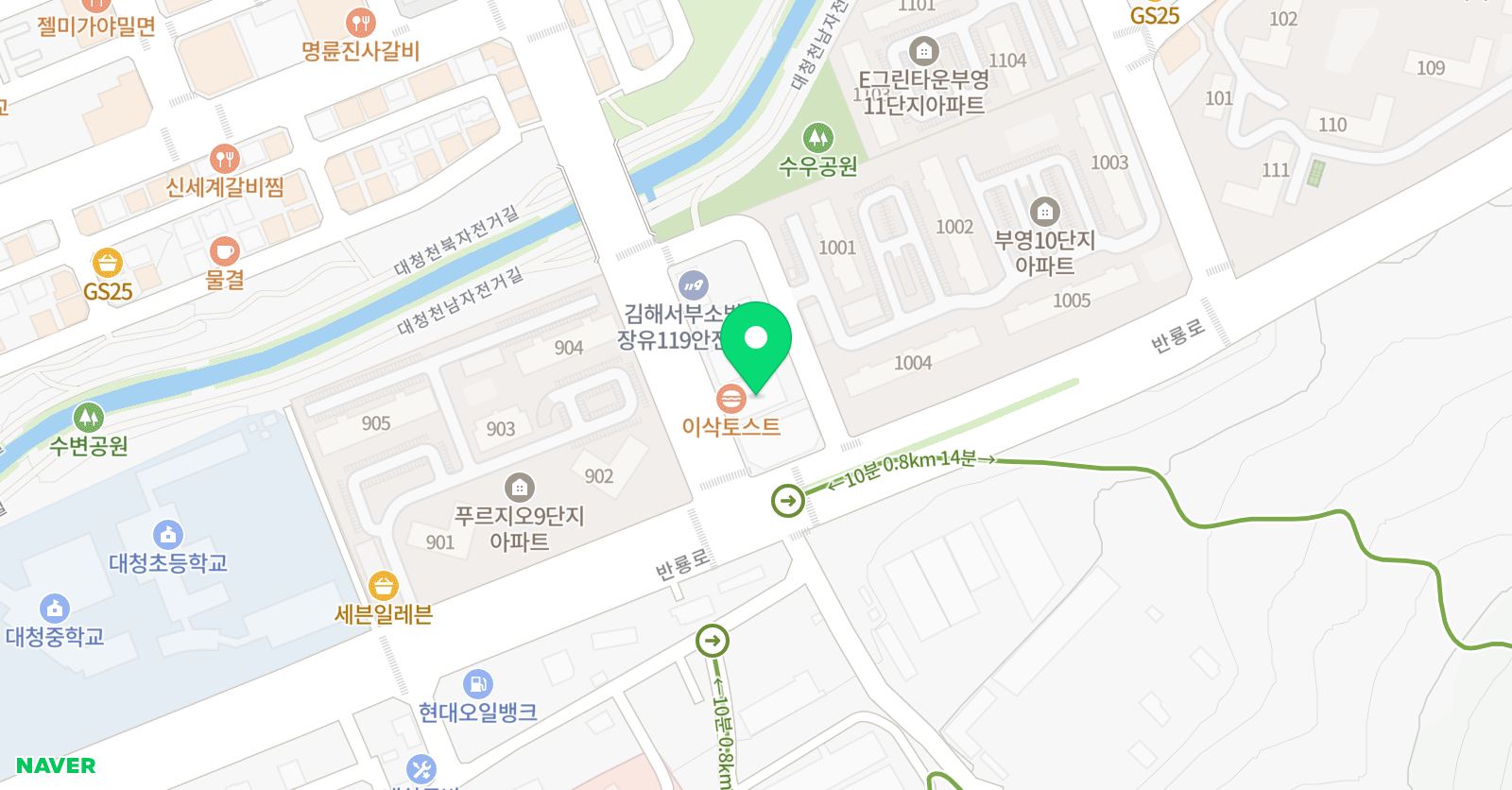 로제타스톤 장유대청초점 위치