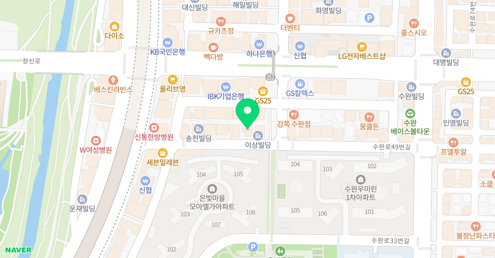 예스셈 하이엔드수학 원글리쉬영어학원 위치