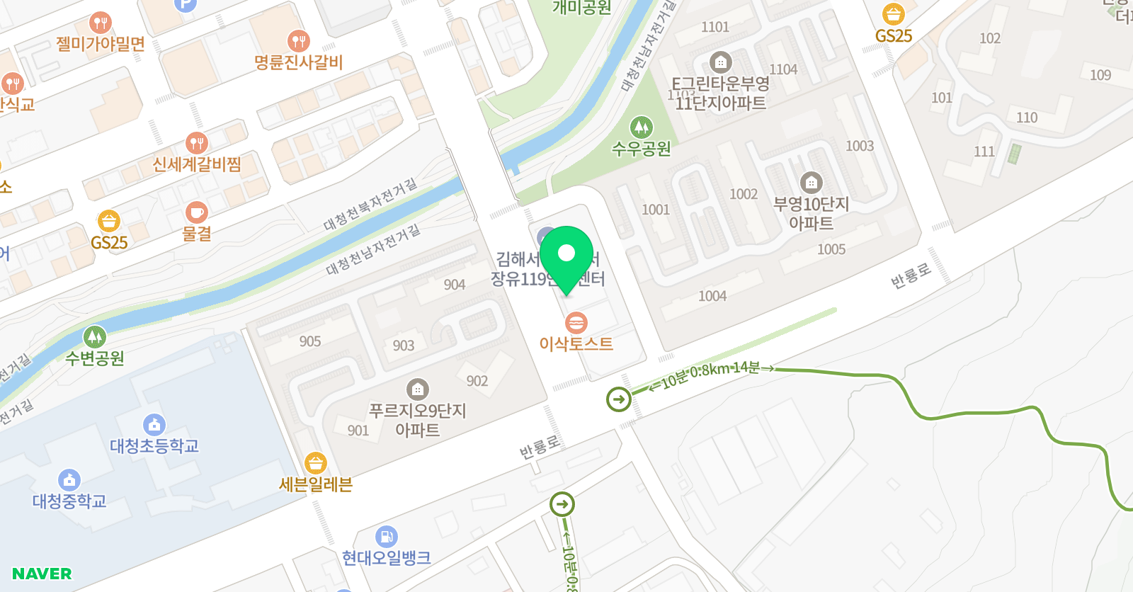 워너비 영어수학학원 위치