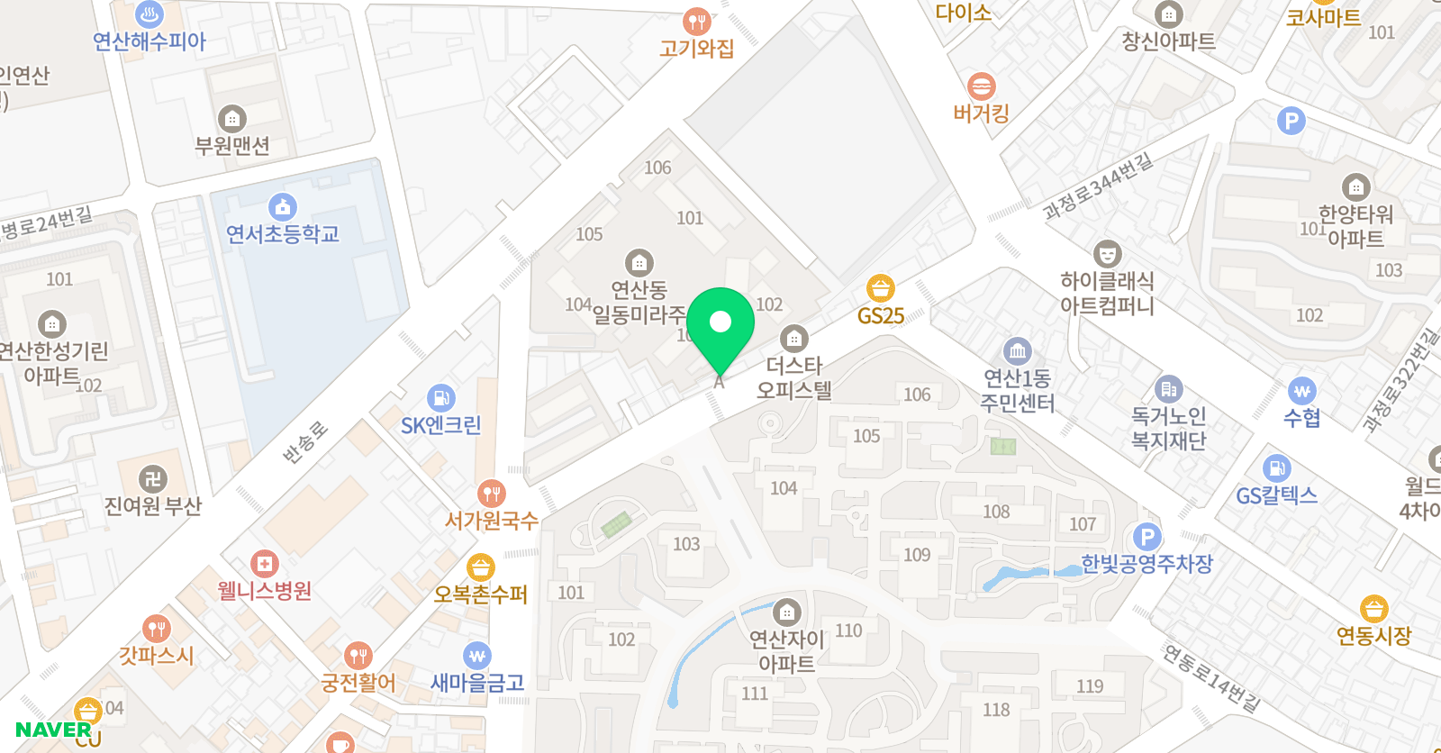 위너스 영어수학전문학원 위치