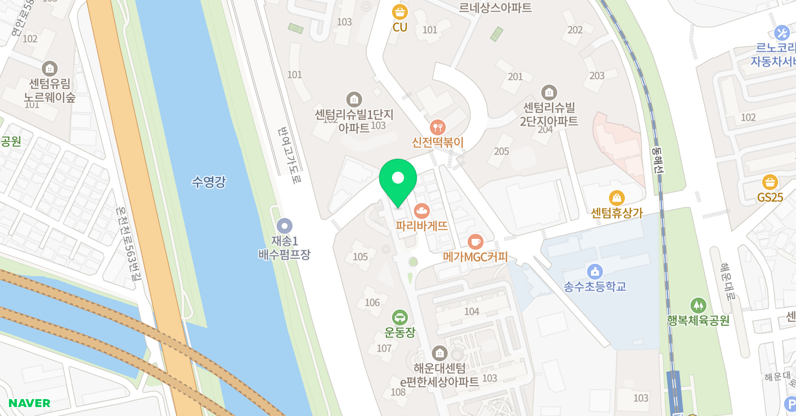 잉글리시아이 이편한세상 송수초점 위치