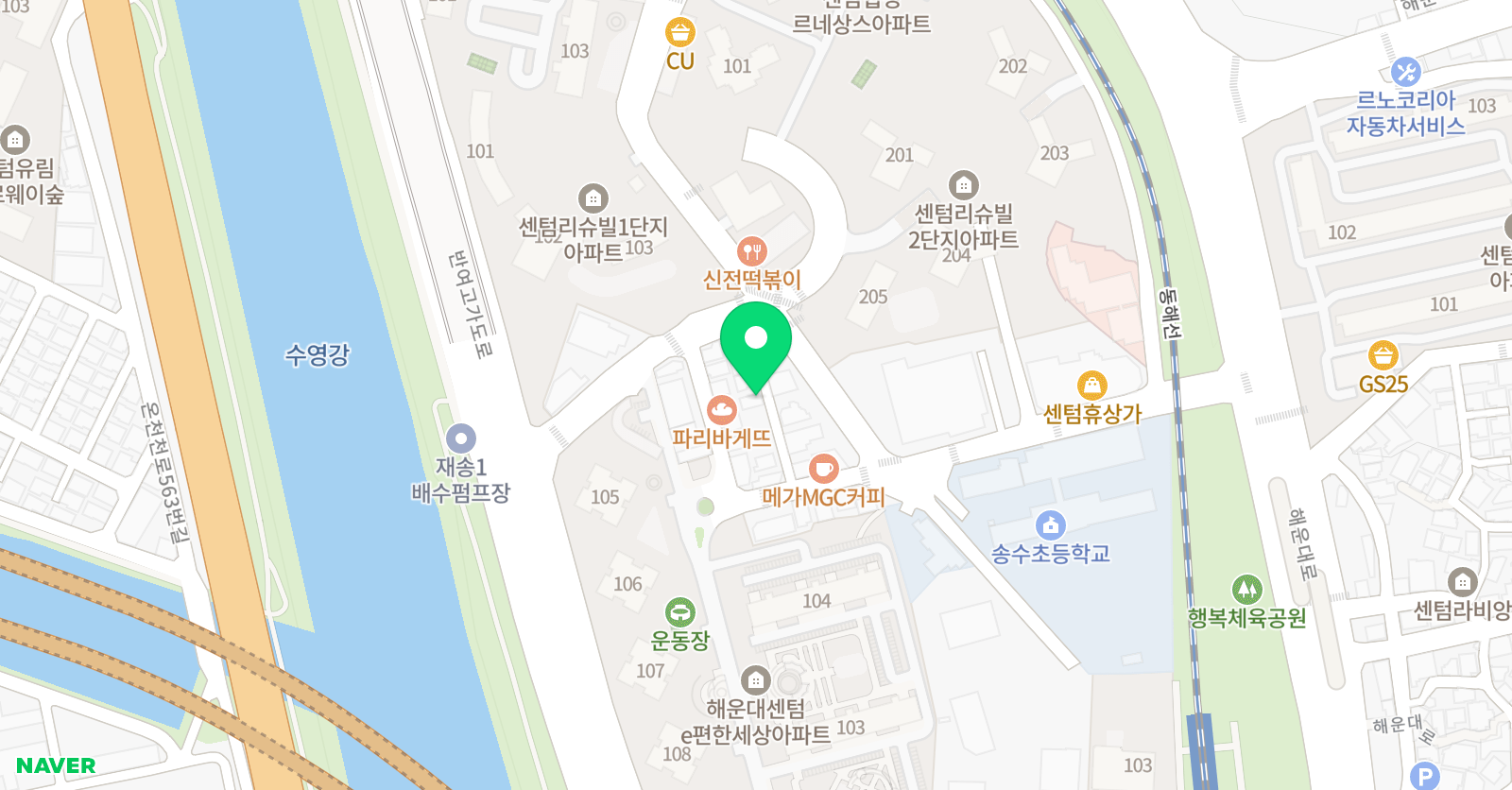 놀작센텀에이블 미술교습소 위치