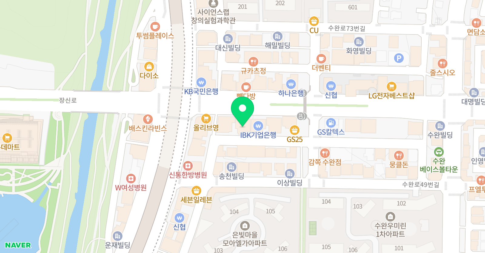 YJ폴댄스 수완점 위치