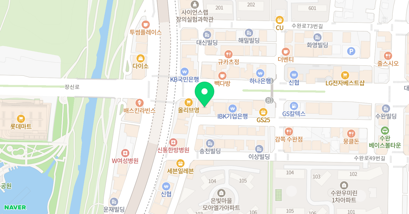 에이맥스 미술학원 수완직영점 위치
