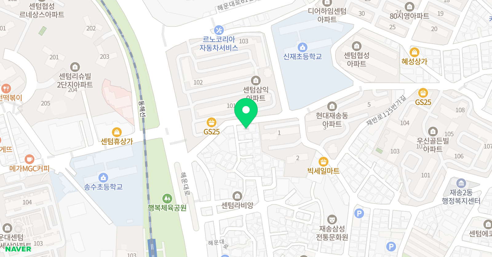 재송세이 학원 위치