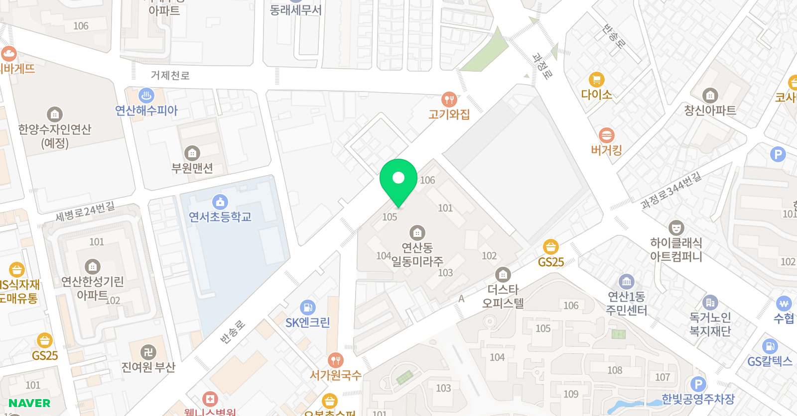 링키 영어연산 일동미라주점 위치