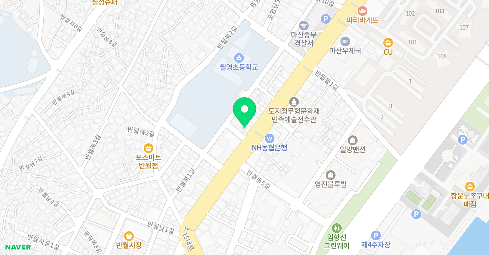 월영푸르넷 학원 위치