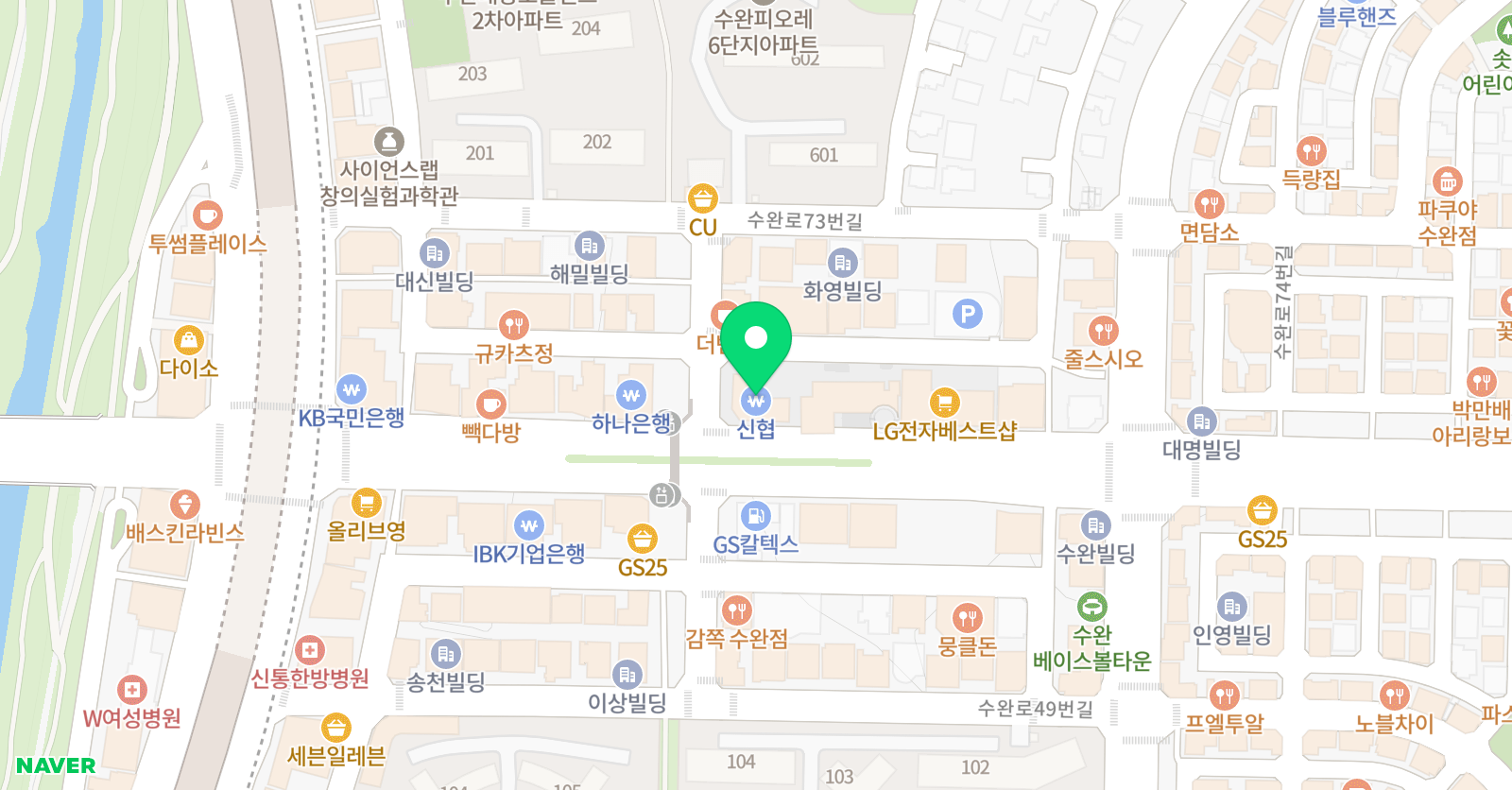 그린섬 미술학원 광주수완점 위치