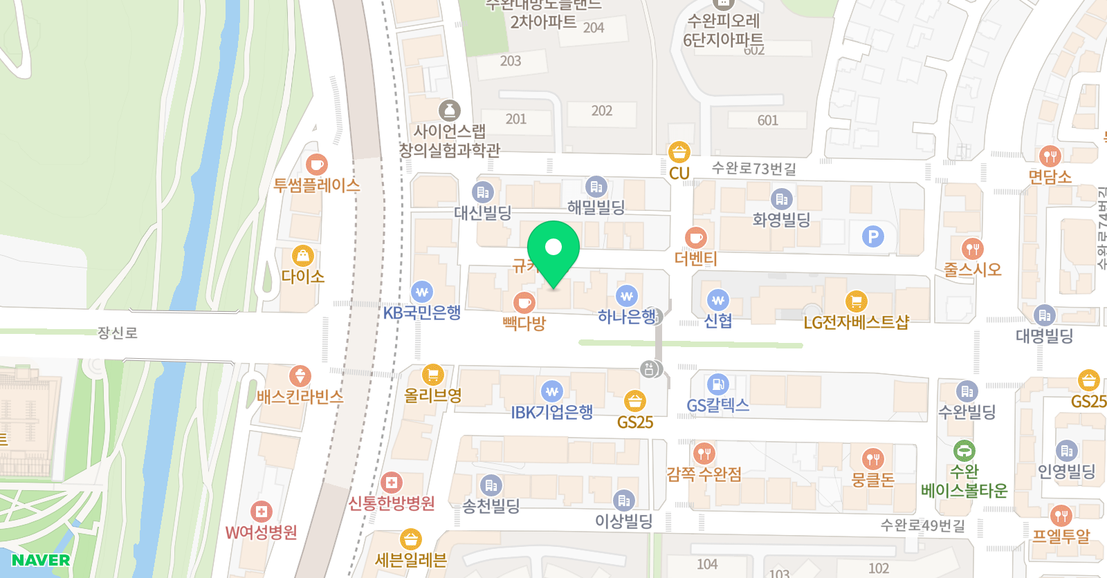 수완 시대인재 학원 위치