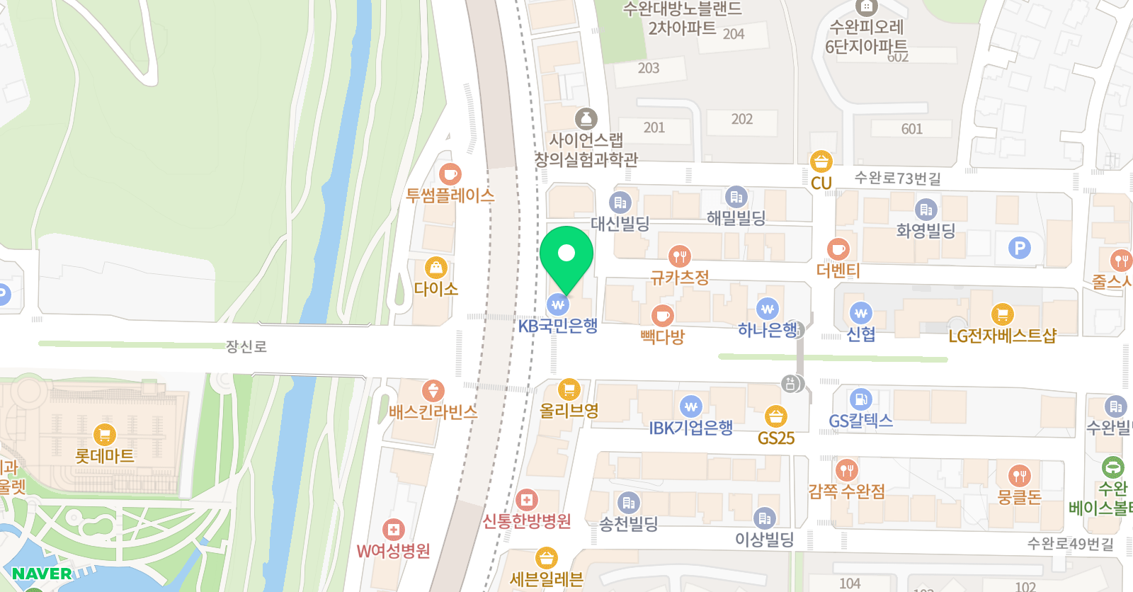 다온입시학원 수완지구관 위치