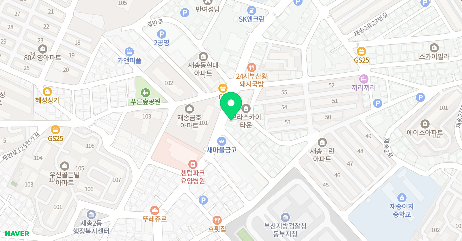 발레수아진아카데미 학원 위치