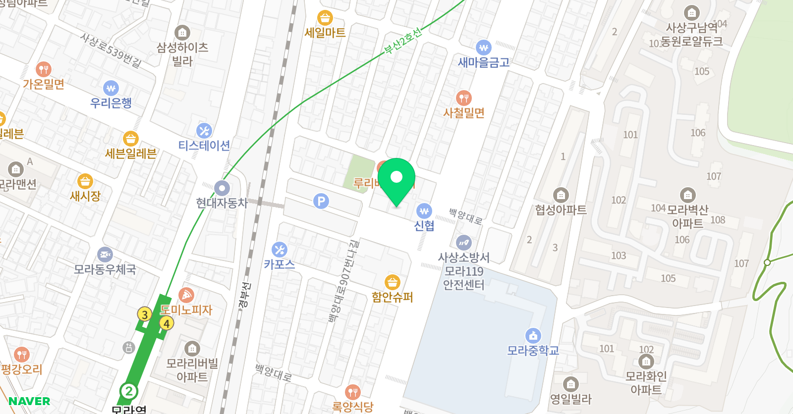 수앤수 학원 위치