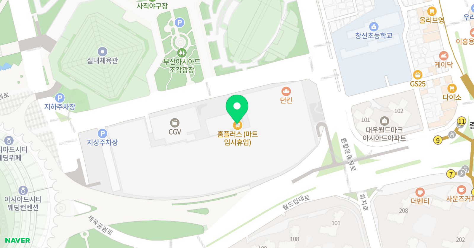 부산아이파크 THE KICKOFF 위치