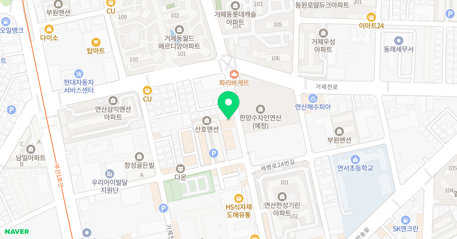 브레인마스터클럽 영수학원 위치