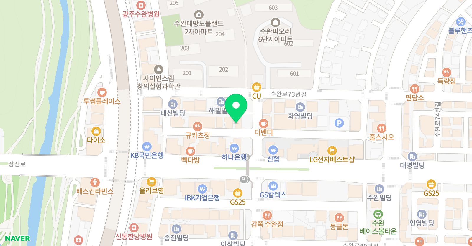 쥬디스잉글리쉬 학원 수완2호관 위치