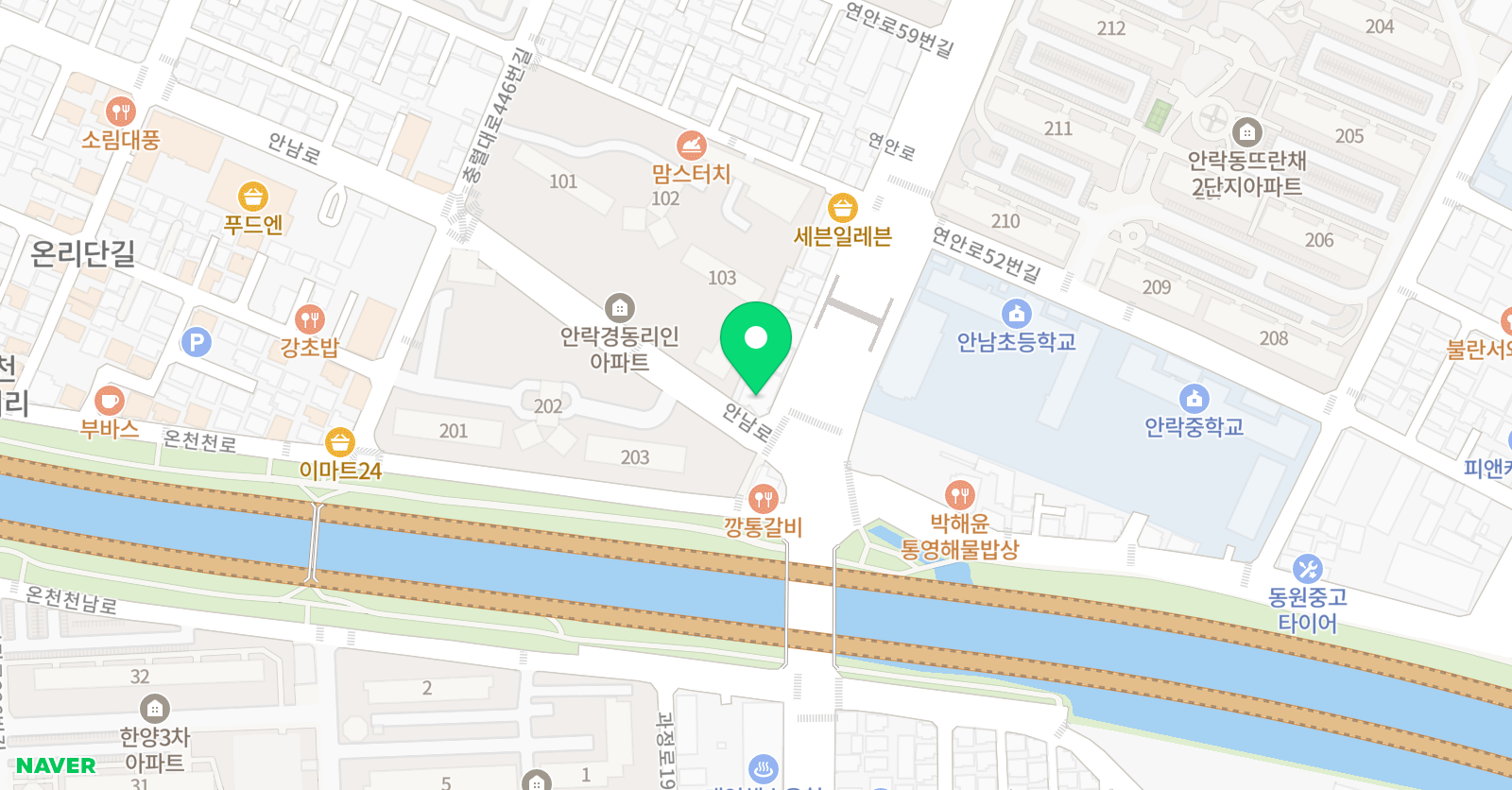 안락국제 어학당 위치