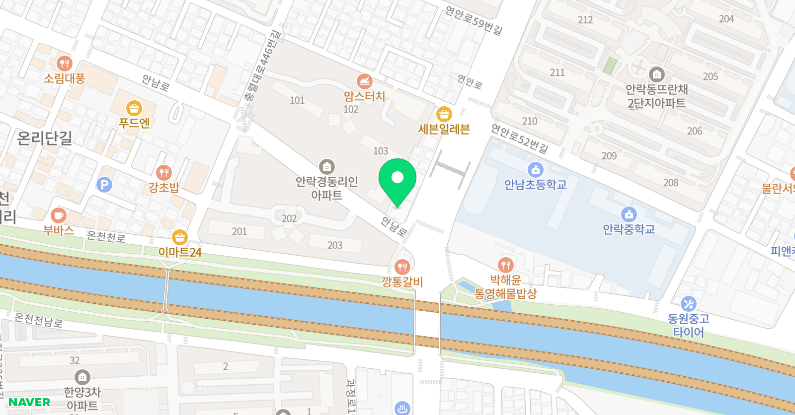 눈높이 러닝센터 뜨란채 학원 위치