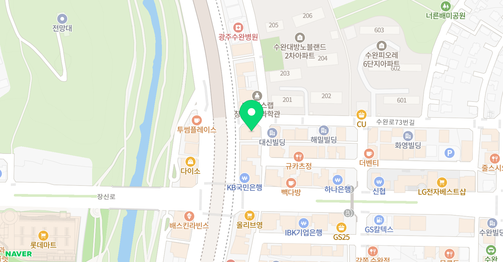 YBM잉글루 광주수완 제2캠퍼스 위치