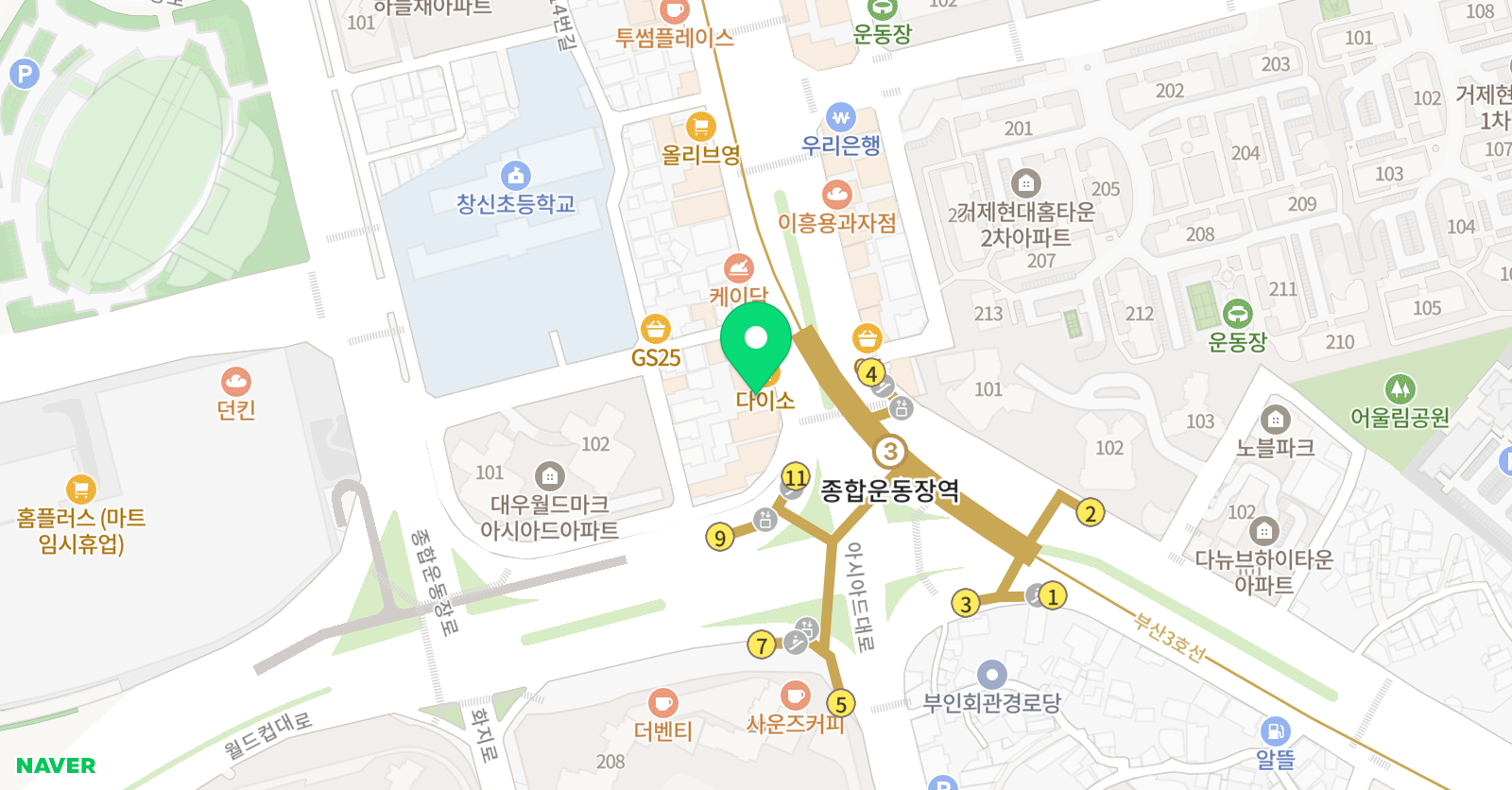 무한대 수학학원 위치
