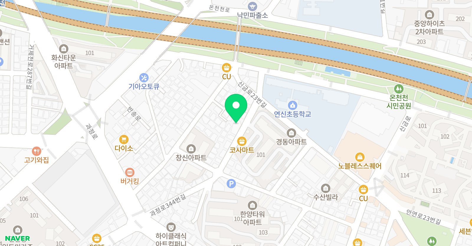 무궁화 태권도 위치