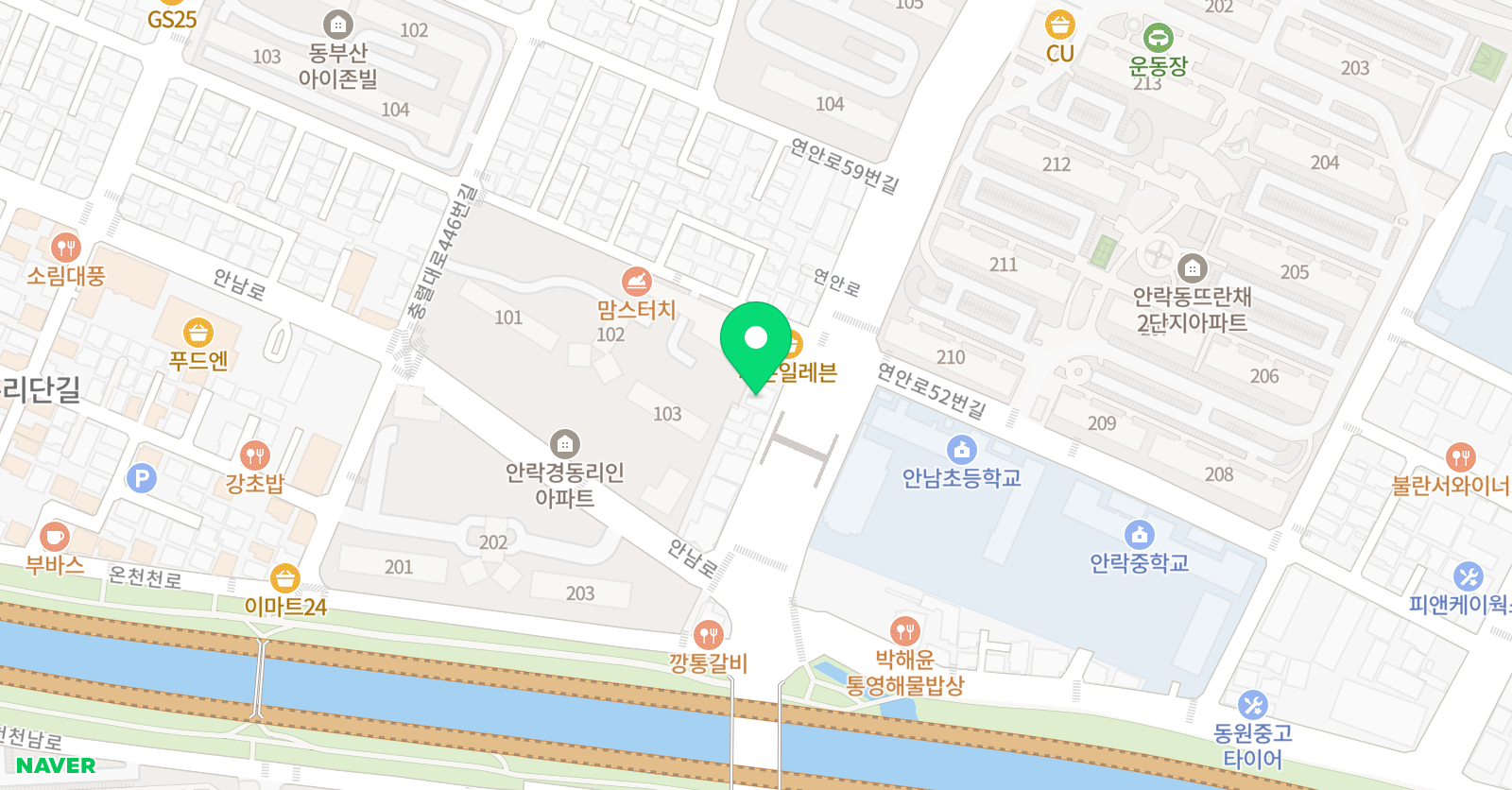엠베스트SE 공부학원 위치
